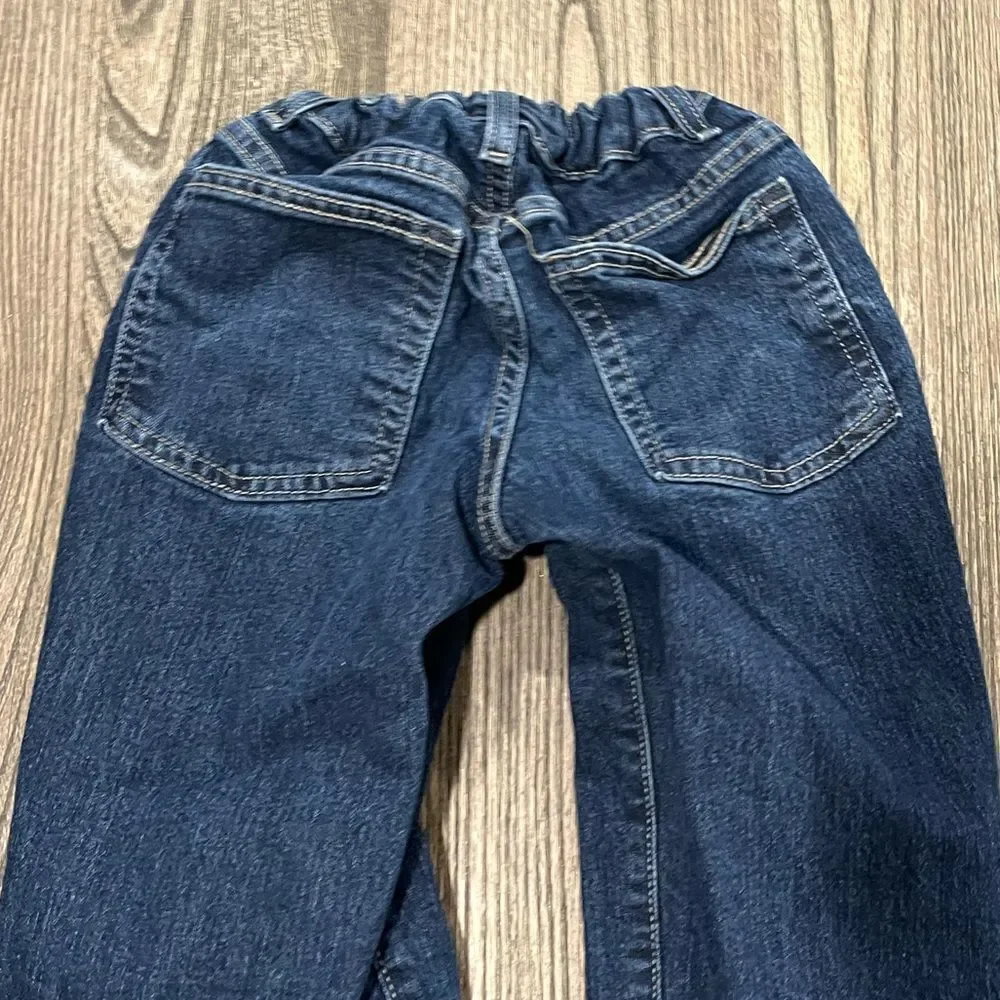 Sonoma Boys Straight Jeans Adjustable Waist Slim Fit Denim Dark Wash Size 10S